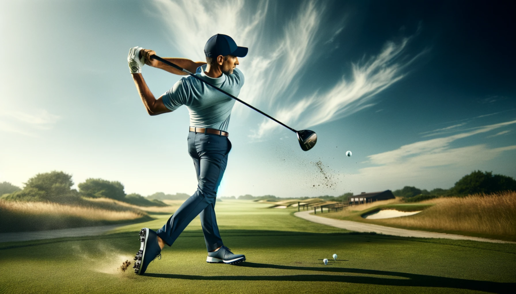 drive a golf ball with perfect posture